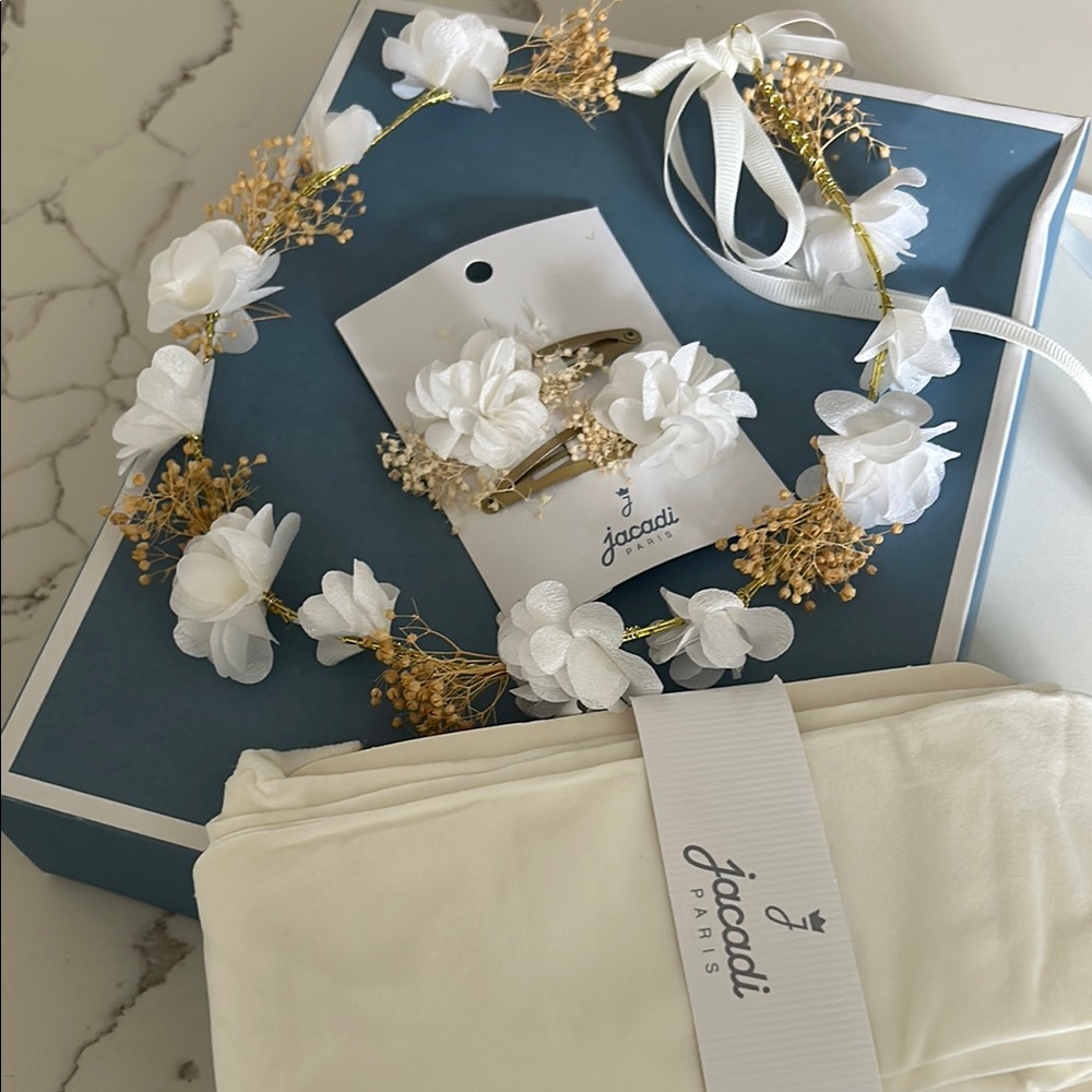 Jacadi floral crown/wreath for special occasion